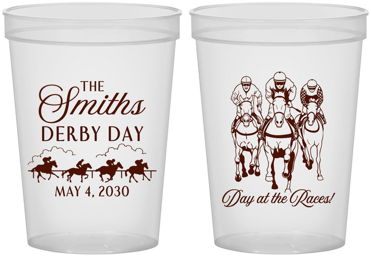 Custom Derby Day 16 oz Translucent Cups - Day At The Races | 320009