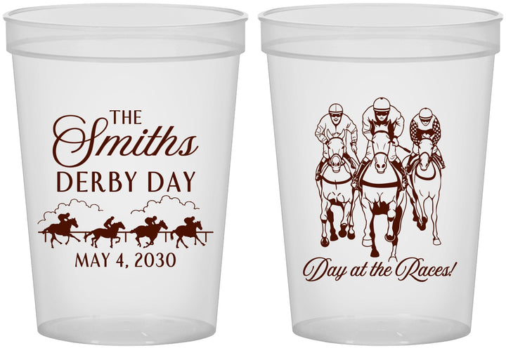 Custom Derby Day 16 oz Translucent Cups - Day At The Races | 320009