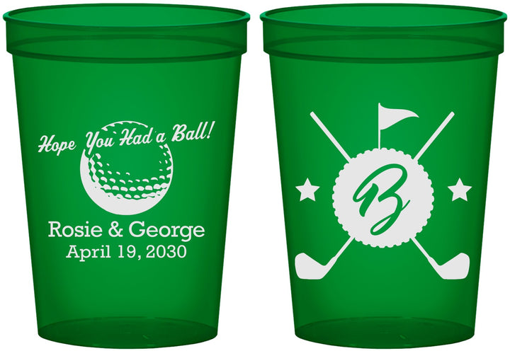 Custom Wedding 16 oz Translucent Cups - Golf | 325