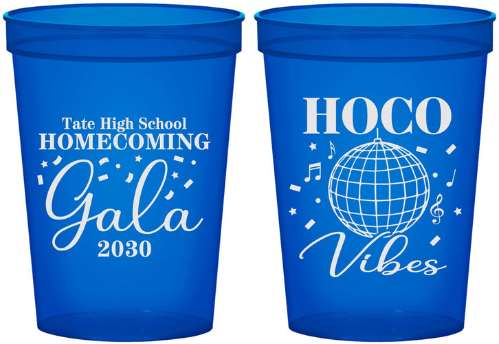 Custom Homecoming 16 oz Translucent Cups - Hoco Vibes | 330006
