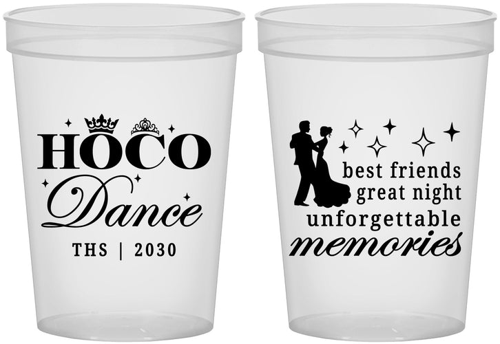 Custom Homecoming 16 oz Translucent Cups - Hoco Dance | 330007