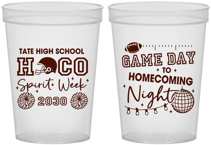 Custom Homecoming 16 oz Translucent Cups - Spirit Week | 330013