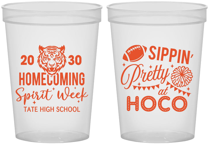 Custom Homecoming 16 oz Translucent Cups - Hoco Spirit Week | 330014