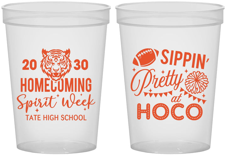 Custom Homecoming 16 oz Translucent Cups - Hoco Spirit Week | 330014