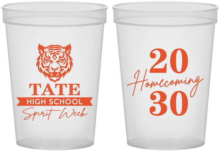 Custom Homecoming 16 oz Translucent Cups - Hoco Spirit Week | 330015