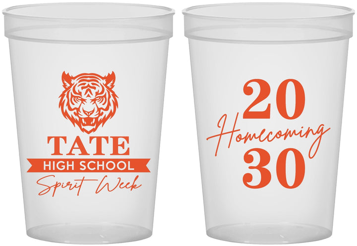 Custom Homecoming 16 oz Translucent Cups - Hoco Spirit Week | 330015