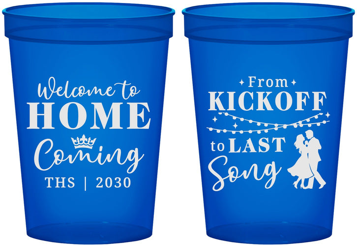 Custom Homecoming 16 oz Translucent Cups - From Kickoff To Last Song | 330018