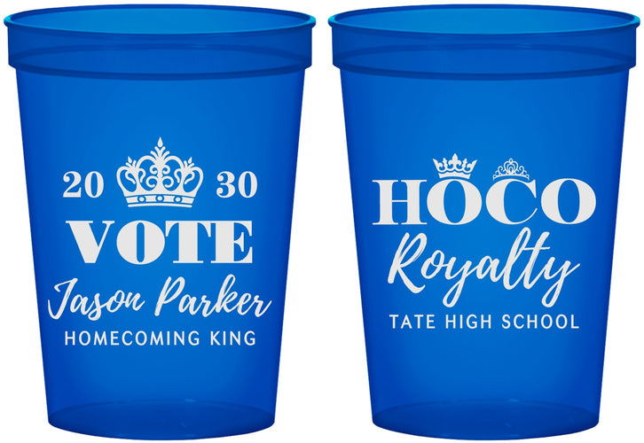 Custom Homecoming 16 oz Translucent Cups - Hoco King Vote | 330021