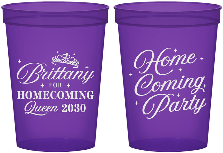 Custom Homecoming 16 oz Translucent Cups - Hoco Queen Vote | 330022
