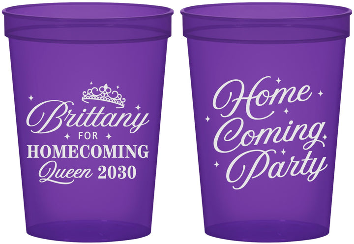 Custom Homecoming 16 oz Translucent Cups - Hoco Queen Vote | 330022