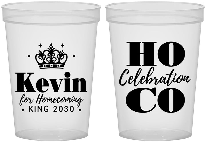 Custom Homecoming 16 oz Translucent Cups - Hoco King Vote | 330023