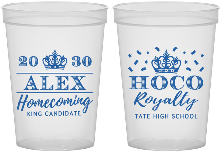 Custom Homecoming 16 oz Translucent Cups - Hoco King Vote | 330025