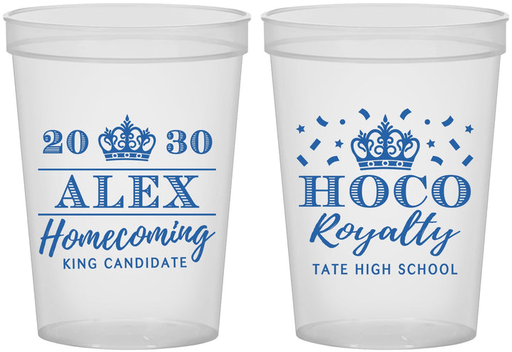 Custom Homecoming 16 oz Translucent Cups - Hoco King Vote | 330025