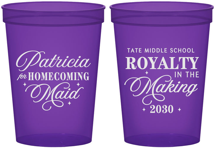 Custom Homecoming 16 oz Translucent Cups - Hoco Maid Vote | 330028