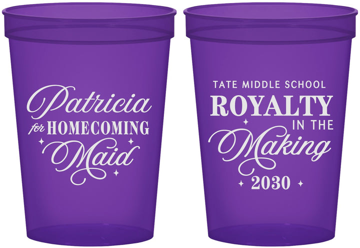 Custom Homecoming 16 oz Translucent Cups - Hoco Maid Vote | 330028