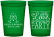 Custom Wedding 16 oz Translucent Cups - Love Party | 331