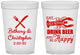 Custom Wedding 16 oz Translucent Cups - Crawfish Boil | 332