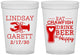 Custom Wedding 16 oz Translucent Cups - Crawfish Boil | 333