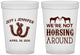 Custom Wedding 16 oz Translucent Cups - Horseshoe | 340