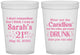 Custom 21st Birthday 16 oz Translucent Cups - Candles Cake Drunk | 340017