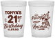 Custom 21st Birthday 16 oz Translucent Cups - Party Like An Animal Giraffe | 340022