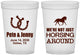 Custom Wedding 16 oz Translucent Cups - Horseshoe | 341