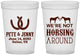 Custom Wedding 16 oz Translucent Cups - Horseshoe | 342