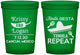 Custom Wedding 16 oz Translucent Cups - Fiesta Siesta Tequila Repeat | 344