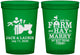 Custom Wedding 16 oz Translucent Cups - Left The Farm Tractor | 347