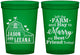 Custom Wedding 16 oz Translucent Cups - Left The Farm Tractor | 352