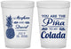 Custom Wedding 16 oz Translucent Cups - Pina Colada | 364