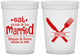 Custom Wedding 16 oz Translucent Cups - Eat Drink Be Married | 368