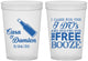 Custom Wedding 16 oz Translucent Cups - I Do Free Booze | 371