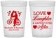 Custom Wedding 16 oz Translucent Cups - Love Laughter Happily | 376