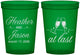 Custom Wedding 16 oz Translucent Cups - At Last | 382