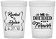 Custom Wedding 16 oz Translucent Cups - We Decided On Forever | 386