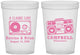 Custom Wedding 16 oz Translucent Cups - Class Love Cassette Tape | 389