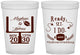Custom Wedding 16 oz Translucent Cups - Football | 394
