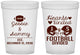Custom Wedding 16 oz Translucent Cups - Hearts United Football | 395