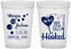 Custom Wedding 16 oz Translucent Cups - We Got Hooked Fish | 396