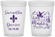 Custom Wedding 16 oz Translucent Cups - Mardi Gras | 398