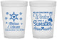 Custom Wedding 16 oz Translucent Cups - Christmas Winter | 399