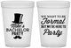 Custom Bachelor Party 16 oz Translucent Cups - Formal | 40007