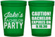 Custom Bachelor Party 16 oz Translucent Cups - Caution Expires On | 40009