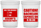 Custom Bachelor Party 16 oz Translucent Cups - Caution Expires On | 40012