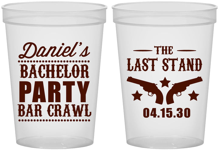 Custom Bachelor Party 16 oz Translucent Cups - The Last Stand | 40016