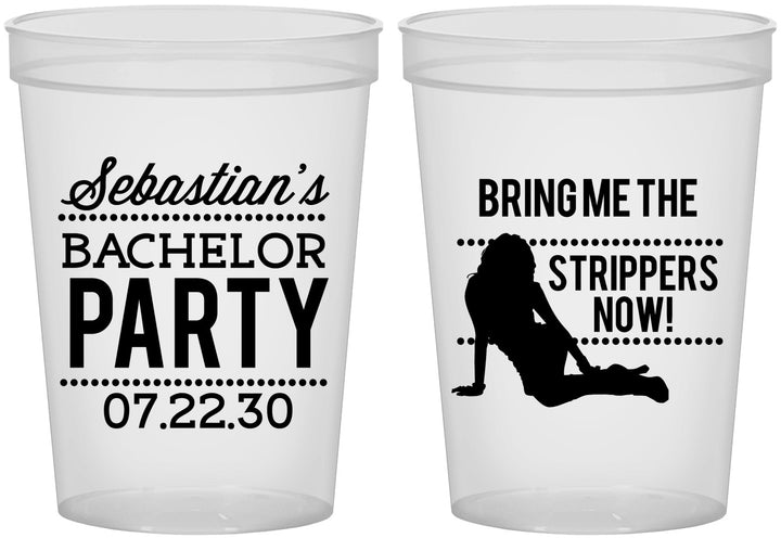 Custom Bachelor Party 16 oz Translucent Cups - Strip Club | 40017