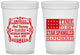 Custom Bachelor Party 16 oz Translucent Cups - Star Spangled Hammered | 40032