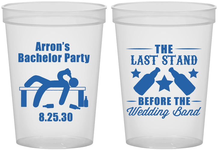 Custom Bachelor Party 16 oz Translucent Cups - The Last Stand | 40035
