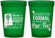 Custom Bachelor Party 16 oz Translucent Cups - Golf Par Tee | 40043